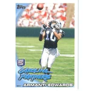  2010 Topps #315 Armanti Edwards RC   Carolina Panthers (RC 