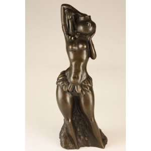  Art Deco African Faceless Bronze Statue Solid Bronze