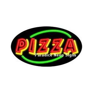  Flashing Pizza Neon Sign (Oval)