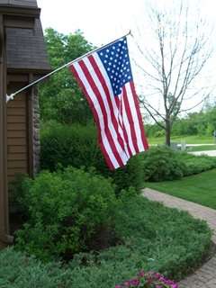 MADE IN USA American Flag Steel Pole Set 3x5 United States Flagpole 