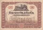 1918 Barnett Oil & Gas Co. Stock Certificate  