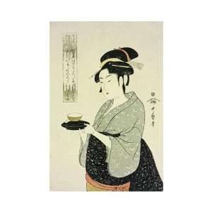  Portrait Of Naniwaya Okita by Kitagawa Utamaro. size 14.5 
