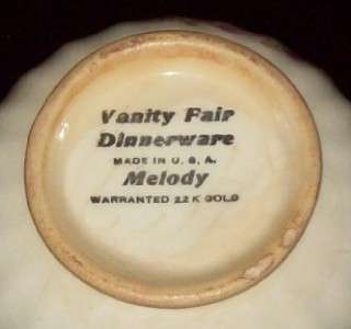 Vintage Vanity Fair Dinnerware in the Melody pattern Sugar bowl. Made 