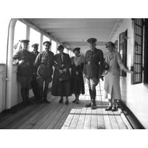  A Group of Army Officers and Civilians on Board a Ship 