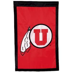  Utah Utes 28 x 44 Double Sided Applique Flag Sports 