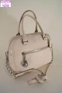 Michael Kors Knox Vanilla Leather Satchel Handbag  
