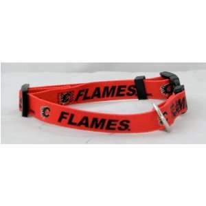  Calgary Flames NHL Pet Collar Adjustable 1 Web (Large 
