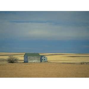  Farm Buildings on the Prairie, North Dakota, USA Stretched 