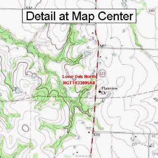USGS Topographic Quadrangle Map   Lone Oak North, Texas (Folded 