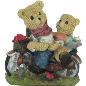  Teddy Bears Riding a Bicycle Decorative Planter