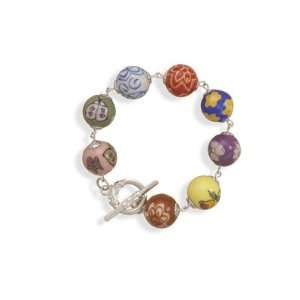  Ceramic Bead Fashion Toggle Bracelet Jewelry