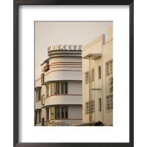  Art Deco Buildings, South Beach, Miami, Florida, USA Framed Art 