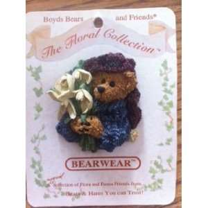  snowy 1st sign of spring, Boyds Bear Bearware Pin 