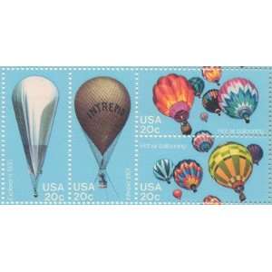  Hot Air Balloons Set of 4 x 20 Cent US Postage Stamps NEW 