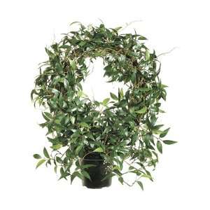   of 2 Artificial Standing Smilax Wreaths with Pots 22