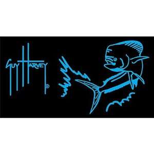  Guy Harvey Signature Dolphinfish Decal BLUE