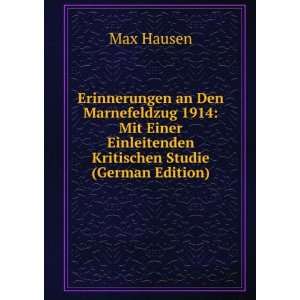   Kritischen Studie (German Edition) (9785876235763) Max Hausen Books
