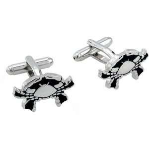 Cancer Astrology Sign Cufflinks Black and Silver Cuff links