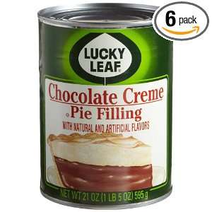 Lucky Leaf Chocolate Creme Pie Filling, 21 Ounce Cans (Pack of 6 