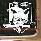 METAL GEAR Decal FOXHOUND CREST SOLID SNAKE Car Truck Bumper Window 