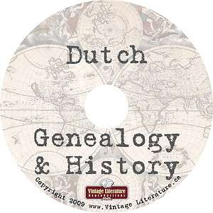 Holland History & Genealogy {69 Family Tree Research Books} on DVD 