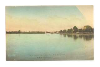 EASTON MD Anchorage Miles River Hand Colored Postcard  
