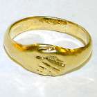 ANCIENT ROMAN GOLD CLAD HANDSHAKE WEDDING RING AUTHEN