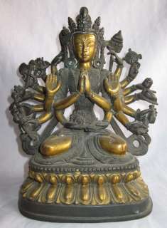 Tibet Tibetan Gilt Bronze Maha Cundi Bodhisattva Statue  