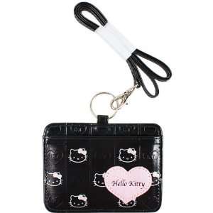   Hello Kitty] ID card case heart black TM Sanrio market uresti 33 round