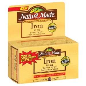  Nature Made Iron 65Mg Ferrous Sulfate   1 Pack Health 