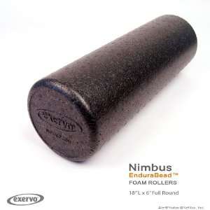 Exervo Nimbus EnduraBead Pro Foam Roller 18 x 6 Full Round  