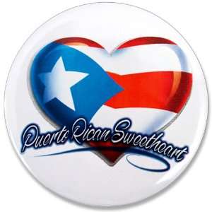   Button Puerto Rican Sweetheart Puerto Rico Flag 