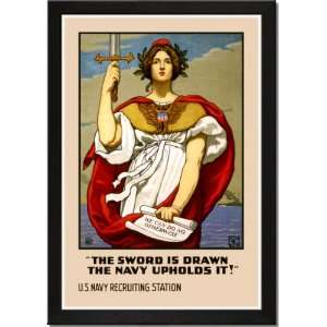   Poster 20x30, The Sword in Drawn, The Navy Upholds It