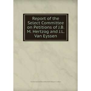   Committee on Petitions of J.B.M. Hertzog and J.L. Van Eyssen Books