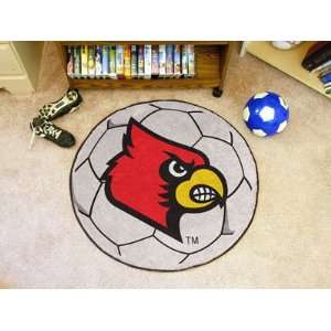   Louisville Cardinals Chromo Jet Printed Soccer Ball Rug Home