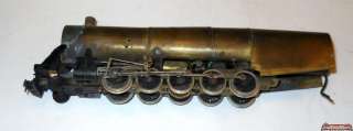 Item is one brass boiler and frame fitted with the front truck and 