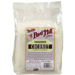Bobs Red Mill Medium Unsweetened Shredded Coconut, 24 oz (Quantity of 