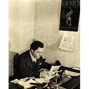   Citizen Kane Actor Desk   Original Halftone Print