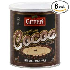 Gefen Cocoa Canister, Passover, 7 Ounce (Pack of 6)  