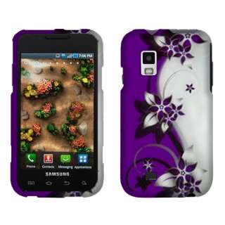 For Samsung Fascinate i500 GalaxyS Purple Silver Vines 2D Texture 