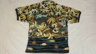 Tommy Bahama Conga Room Hawaiian Polo Shirt mens large  