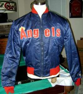 70s Calif Angels Baseball Old School Starter Satin Jacket W/State 