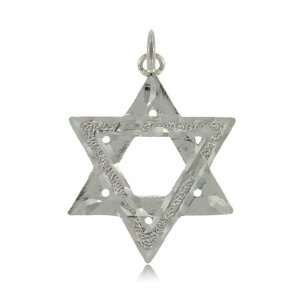   of David Pendant in Sterling Silver Jewish Hebrew 