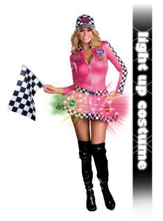 Lightnin Speed Sweetie Race Car Driver Light Up Costume S 2 6 