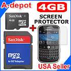 SanDisk 4GB microSD Memory Card Blackberry Curve 8330  