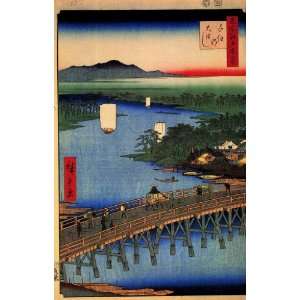 Hiroshige   Senju Great Bridge 