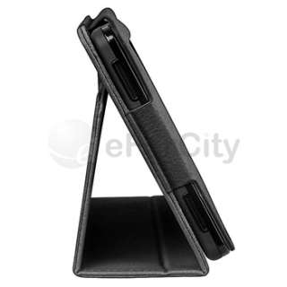   Folio Case with Stand Cover/Car Charger/USB Cable/Stylus Black  