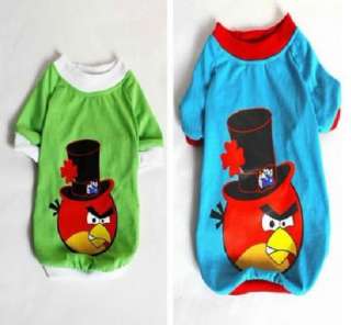 Cute Pet Dog Clothes Angry Birds T Shirt  2 Colors Size S 