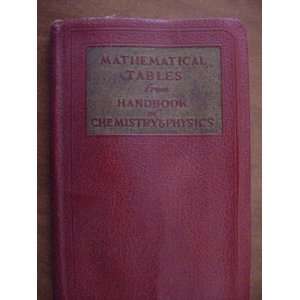   from Handbook of Chemistry & Physics Hodgman  Books