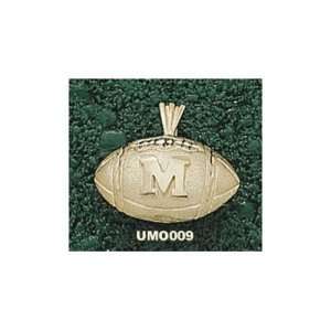 University of Missouri M Football Pendant (Gold Plated)  